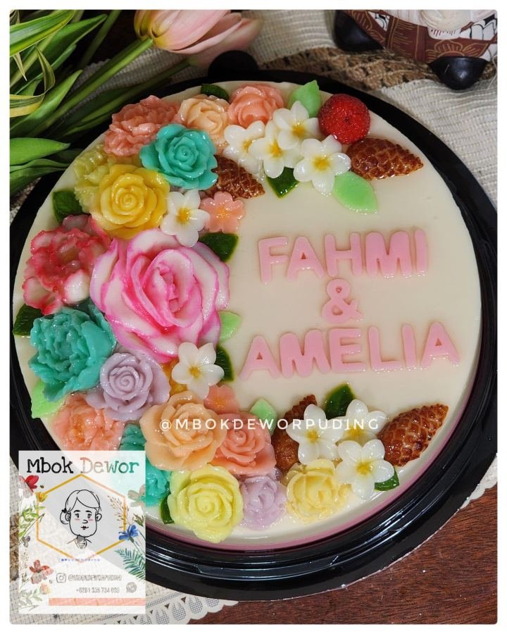 Puding Replika Bunga 24 cm - Puding Mbok Dewor