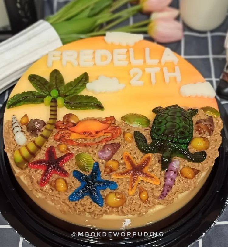 Sunset beach puding 24cm - Puding Mbok Dewor