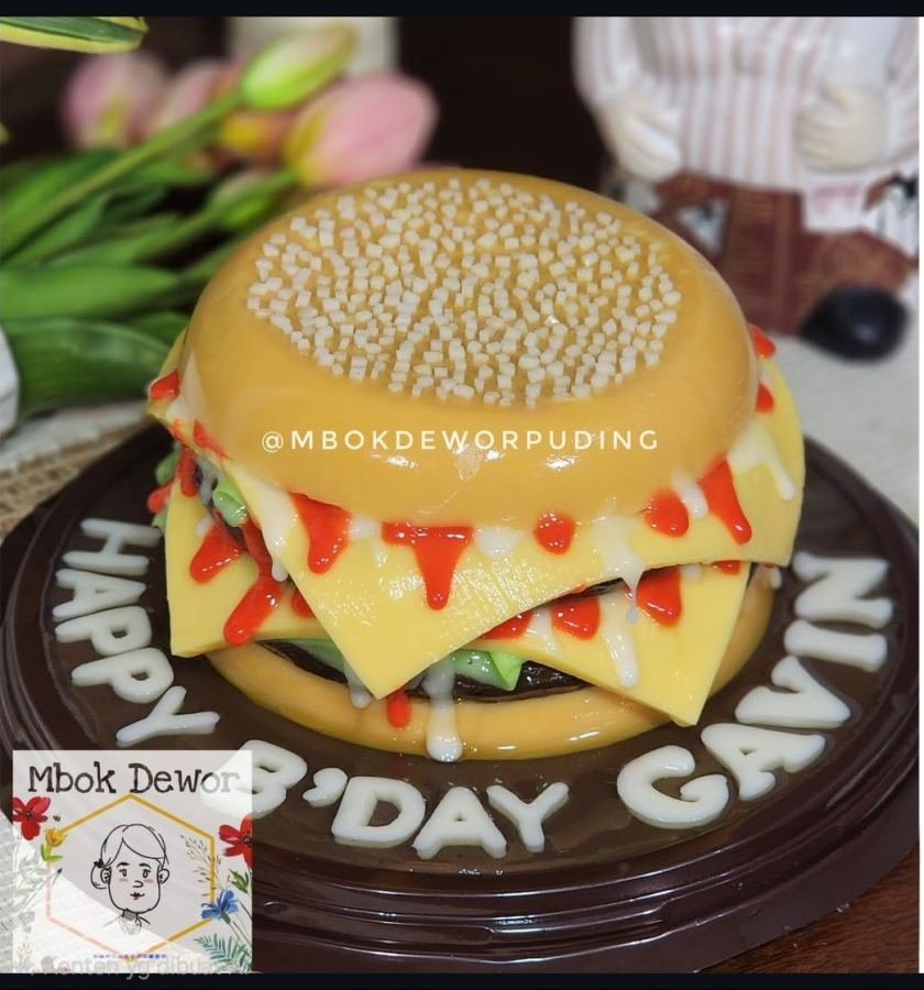 Puding Replika Burger - Puding Mbok Dewor